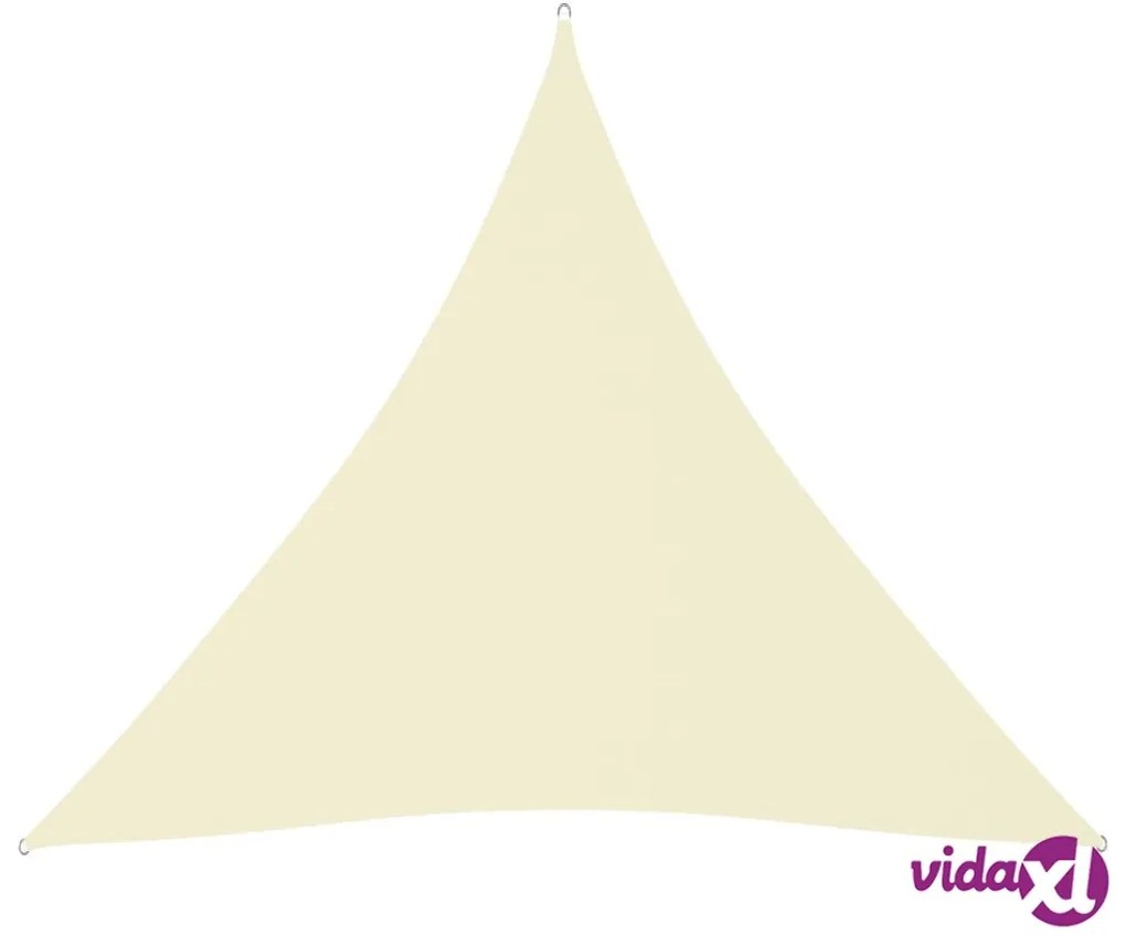 vidaXL Parasole a Vela Oxford Triangolare 4,5x4,5x4,5 m Crema