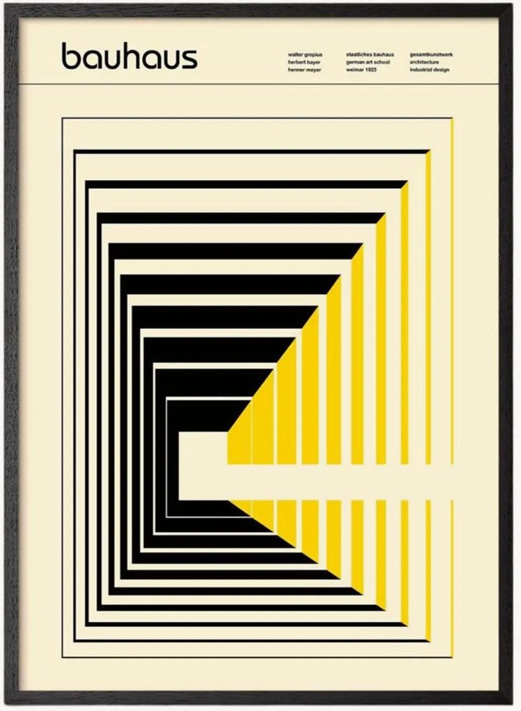 Stampa digitale incorniciata Bauhaus Abstract