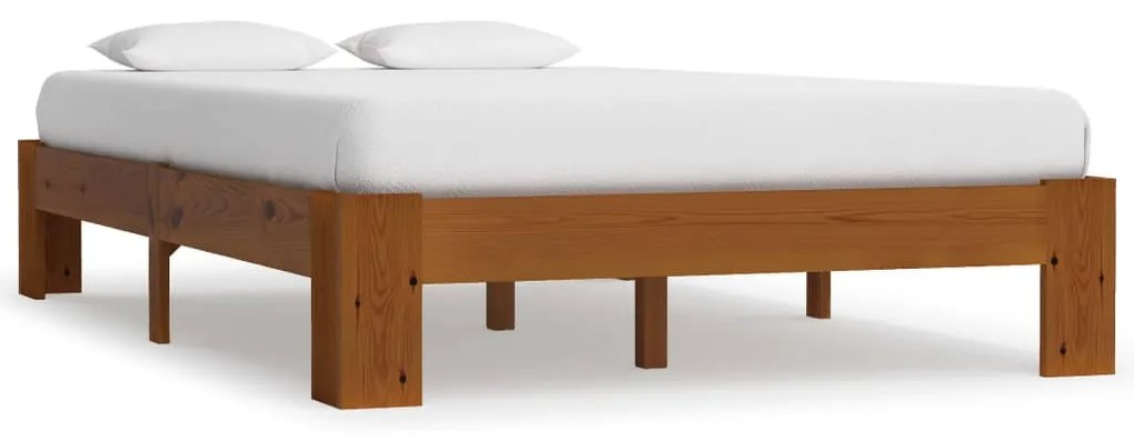 Giroletto Senza Materasso Marrone Chiaro 120x200 Cm Legno Pino /