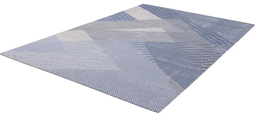 Tappeto in lana azzurro 160x240 cm Mesh - Agnella