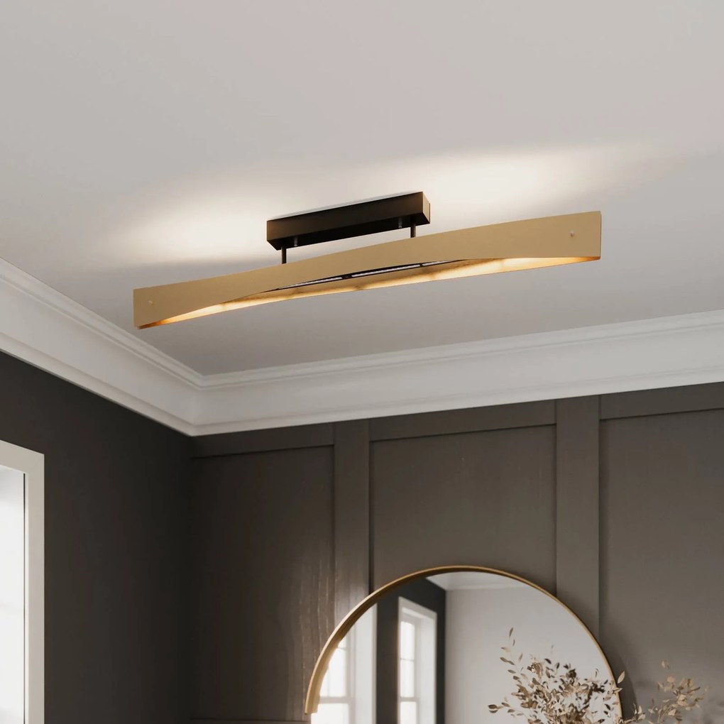 Quitani Plafoniera LED Lian, ottone, nero