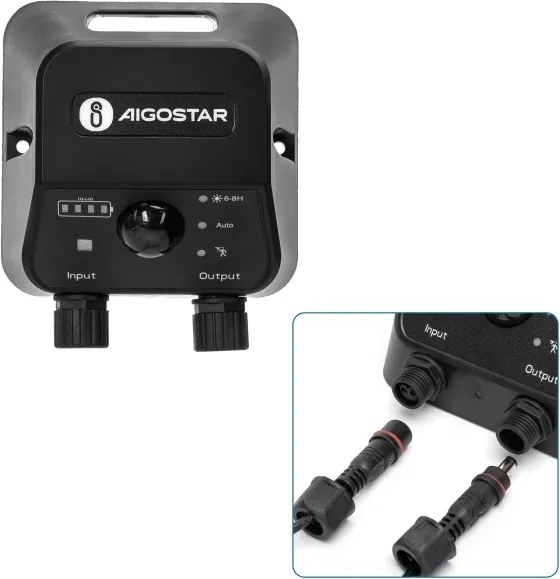 Aigostar - Plafoniera solare a LED 2x LED/35W/3,7V 6000 mAh IP65 + telecomando