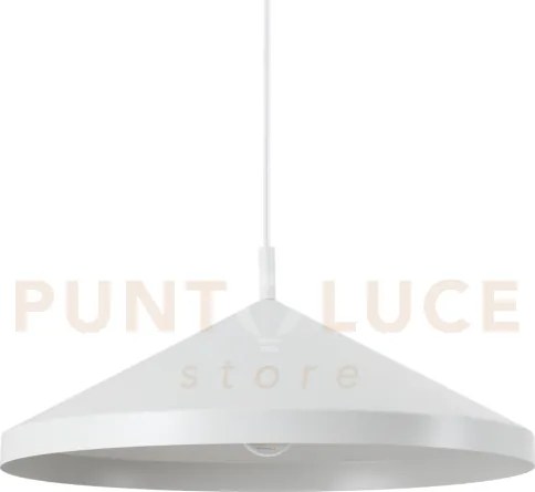 Yurta lampadario sospeso 1 luce attacco e27 bianco 50cm in metallo