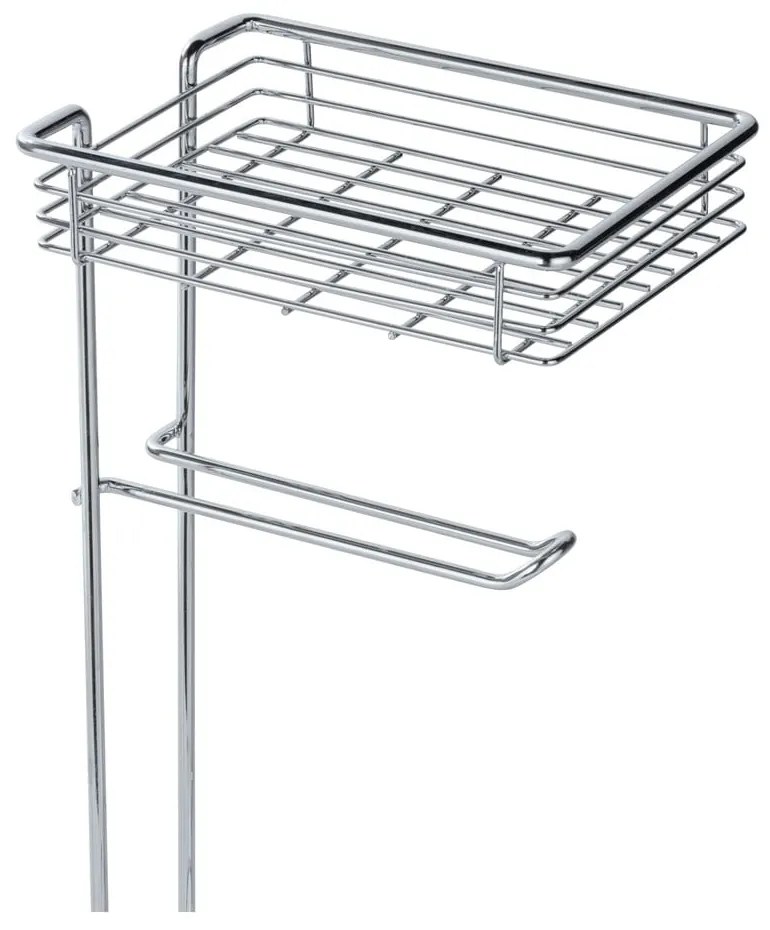 Porta carta igienica color argento lucido in acciaio cromato – Wenko