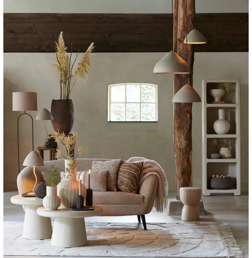 Tavolino rotondo beige ø 60 cm Kulona - Light &amp; Living