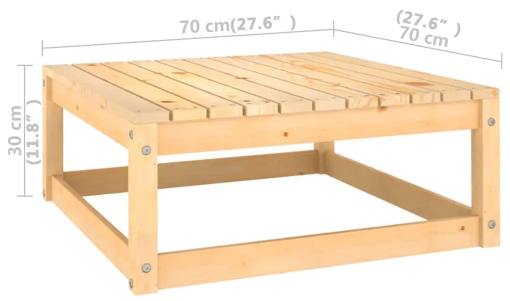 Set Salotto Giardino 10pz Cuscini Antracite Legno Massello Pino