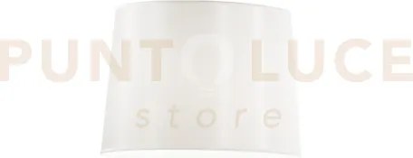 Paraume per lampada dorsale bianco in tessuto d.40cm