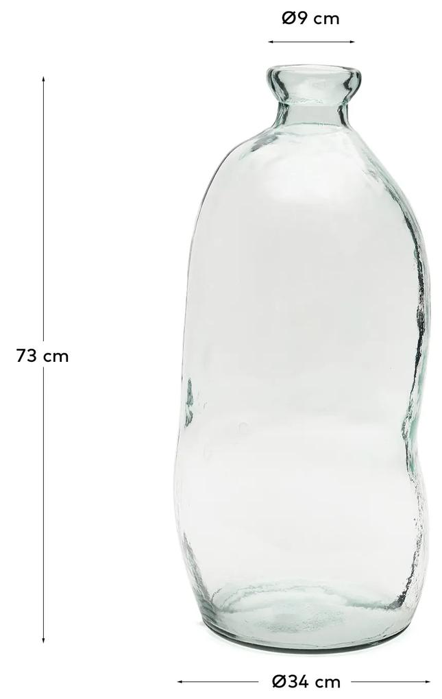 Kave Home - Vaso Brenna in vetro trasparente 100% riciclato 73 cm
