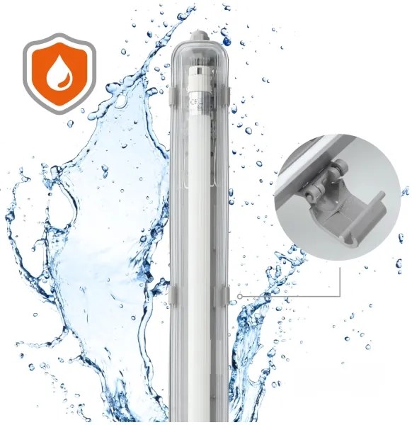 Lampada fluorescente tecnica LED T8 1xG13/18W/230V 4000K IP65 128 cm