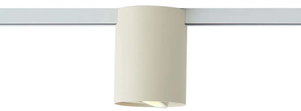 Faretto moderno beige per sistema a binario monofase - Iconic Rondoo Up