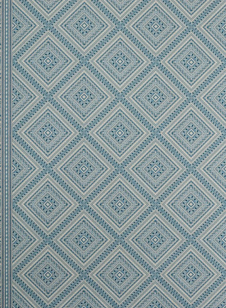 Zoffany Carta da parati Marquetry Trellis - Azure