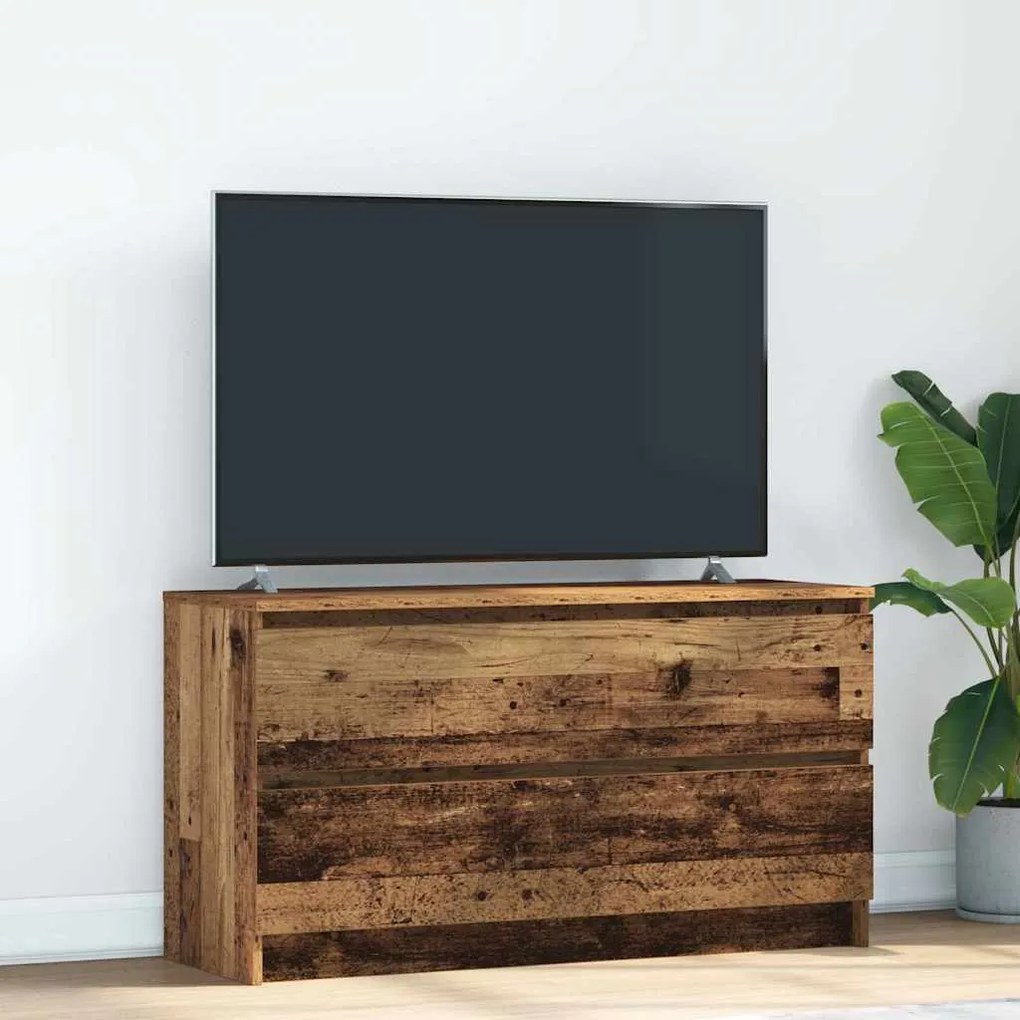 Mobile Porta Tv Legno Antico 100x35x54 Cm İn Legno Multistrato /