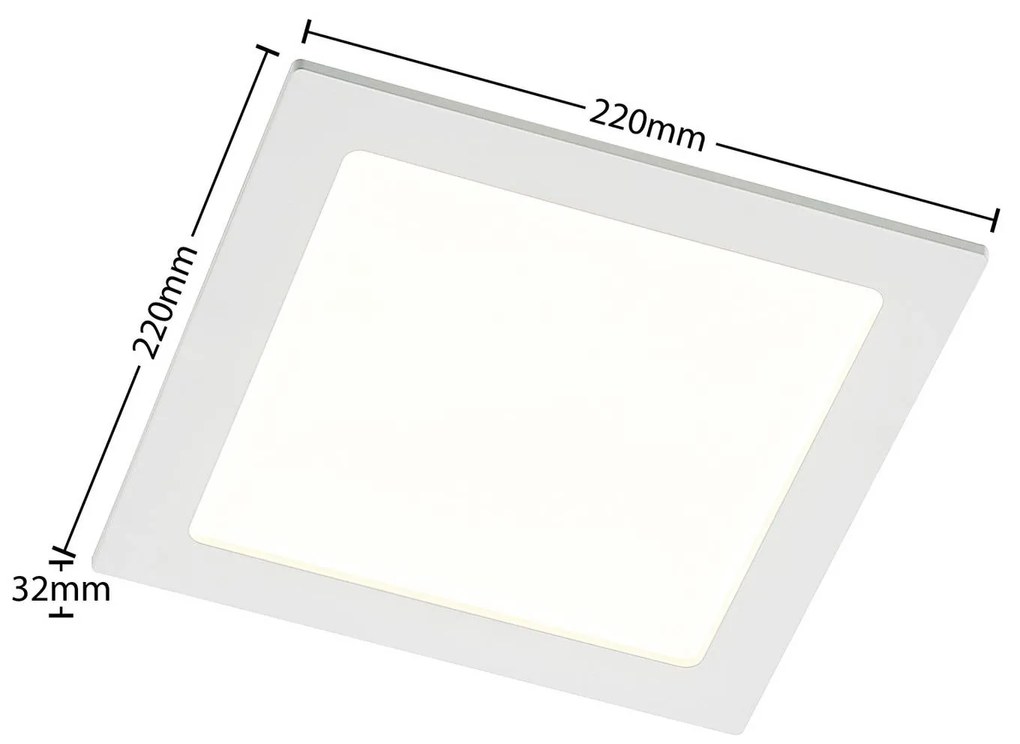 Prios Lampada a incasso a LED Helina, bianca, 22 cm, 24 W, dimmerabile