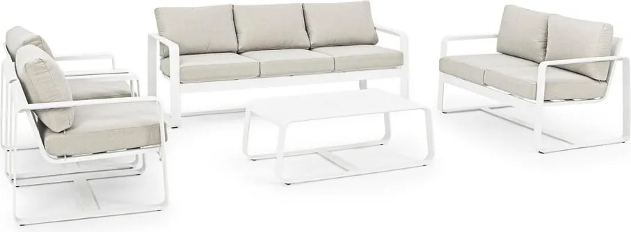 Tavolino da giardino in alluminio 62x105 cm Merrigan – Bizzotto