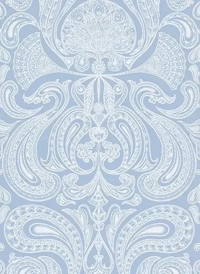 Malabar - Designtapete von Cole and Son - Hellblau/ Weiß