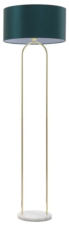Lampada da terra D. 45 x H. 150 cm in Acciaio e Marmo Verde Petrolio - NOUR