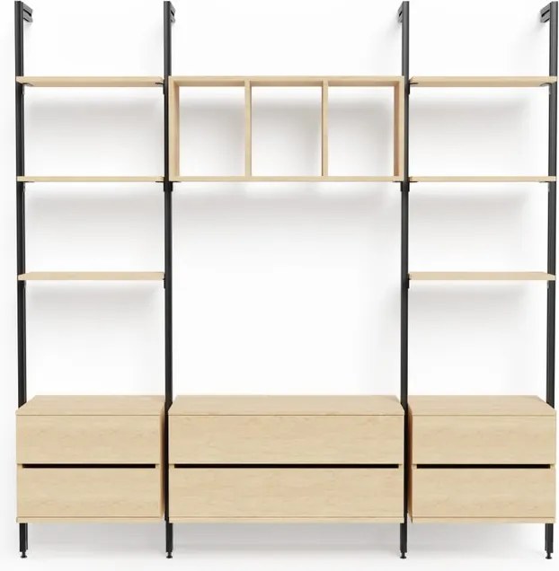 Kit cabina armadio Project KitLiving Industriale in alluminio 217.5 x 220 x 50 cm marrone/antracite