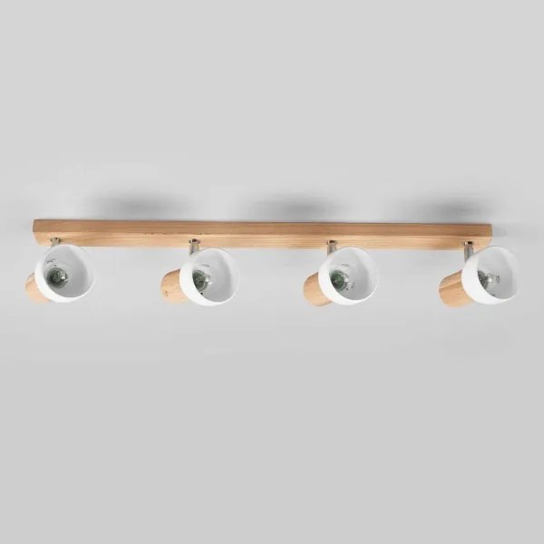 Spot-Light 2224474 - Faretto SVENDA 4xE27/60W/230V quercia