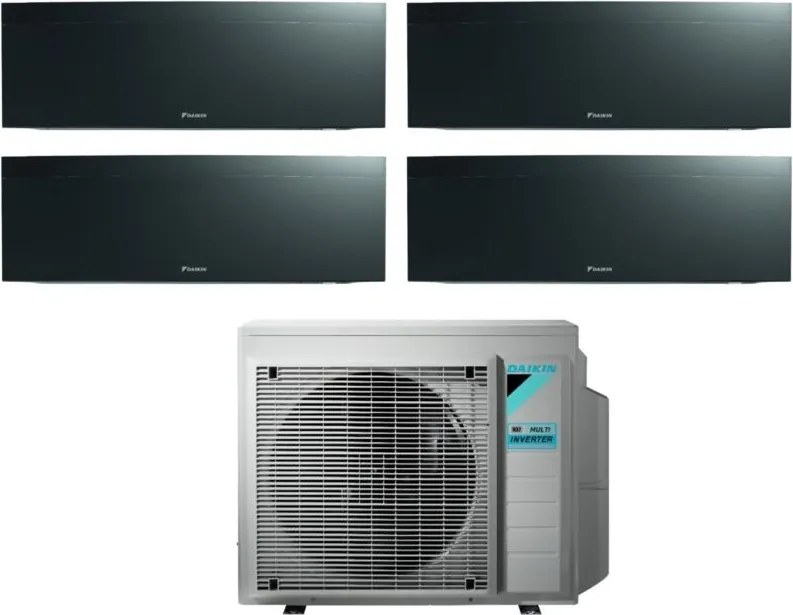 Daikin - Climatizzatore Condizionatore Bluevolution Quadri Split Inverter serie emura black iii 12+12+12+12 con 4MXM80N R-32 Wi-Fi Integrato