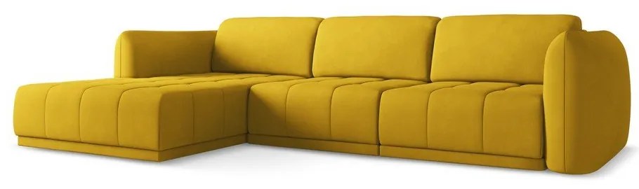 Divano angolare giallo (con penisola a sinistra) Hoku – Makamii