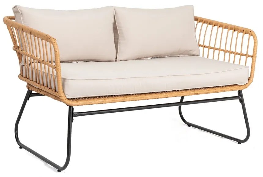 Mobili da giardino in rattan artificiale beige Vistdal - Bonami Essentials