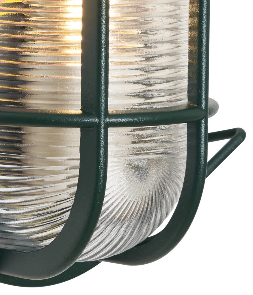 Lampada da parete e da soffitto per esterni verde scuro ovale IP44 - Noutica