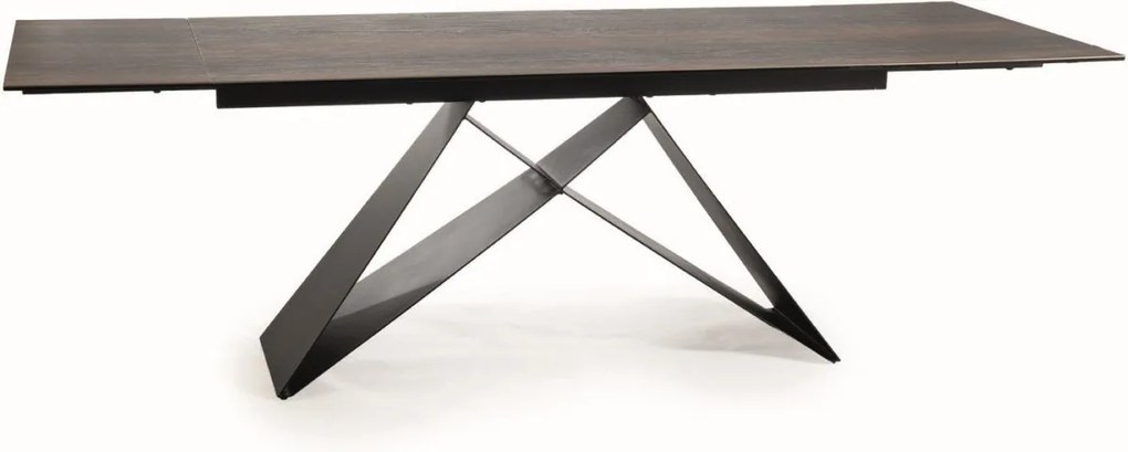 Tavolo allungabile Westin Ceramic LEGNO marrone/nero opaco - L160-240 cm