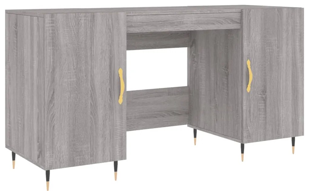 Scrivania grigio sonoma 140x50x75 cm in legno multistrato