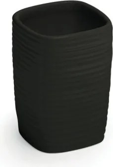 Gedy Kelly Portaspazzolino Nero In Ceramica
