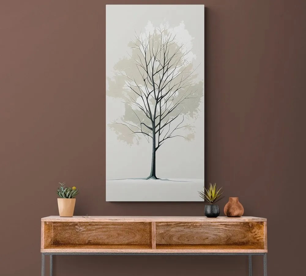 Stampa su tela – Albero in stile minimalista