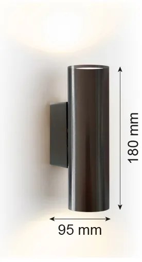 Argon 7231 - Applique MITOS PLUS 2xGU10/5W/230V nero