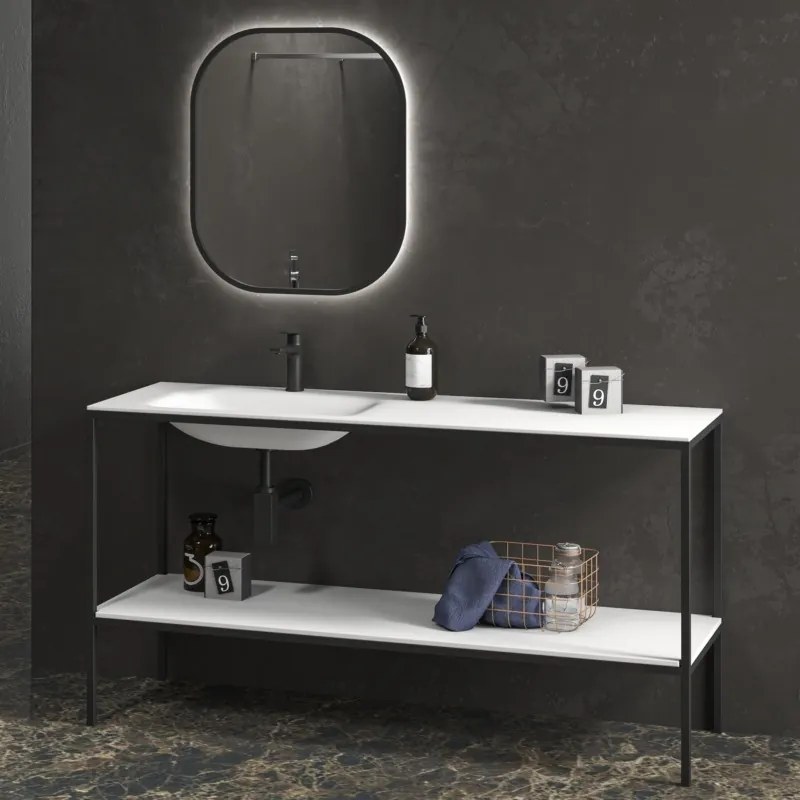 Mobile bagno metallico a terra 155 cm NET-155 - KAMALU