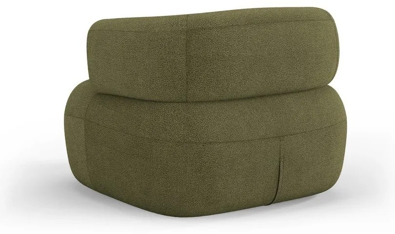 Poltrona in tessuto bouclé verde Jenny - Micadoni Home