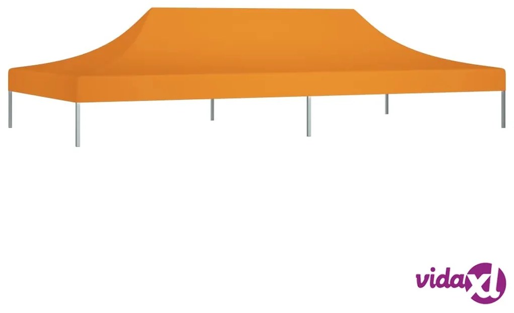 vidaXL Tetto per Tendone per Feste 6x3 m Arancione 270 g/m²