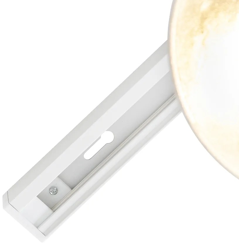 Sistema a binario monofase con 6 faretti orientabili bianchi - Magnax Jeana