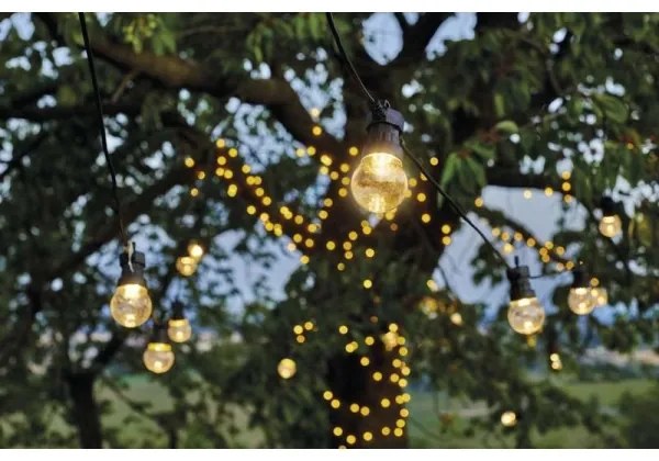 Catena luminosa LED da esterno 10xLED/10m IP44 trasparente