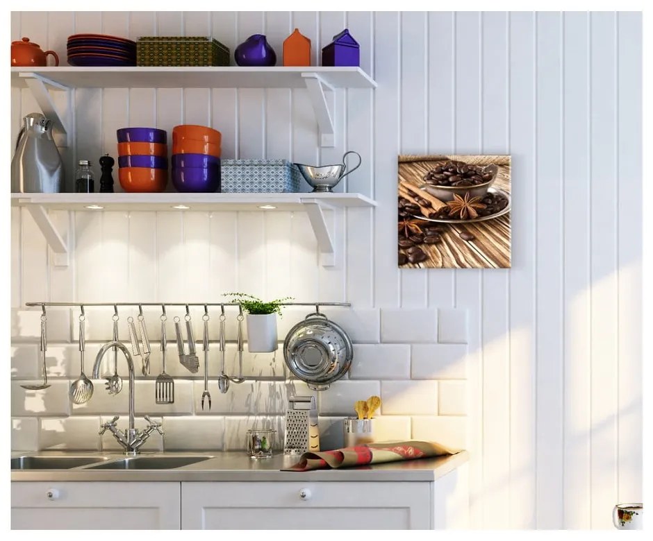 Immagine su tela, 30 x 30 cm Glasspik Caffè - Styler