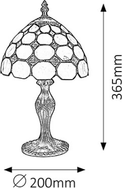 Brilagi - Lampada da tavolo Tiffany a vetri colorati DORAN 1xE14/40W/230V