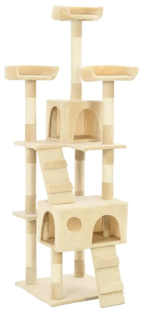 vidaXL Albero per Gatti con Tappeto Tiragraffi in Sisal 90 cm