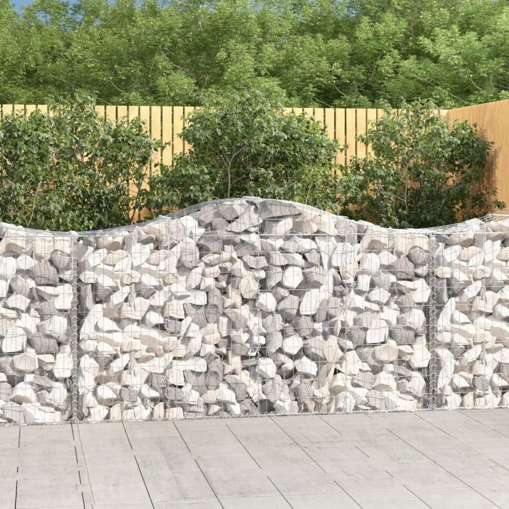 Cesti Gabbioni Ad Arco 2 Pz 200x50x100/120 Cm Ferro Zincato /