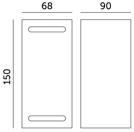 Applique da esterno QUERK 2xGU10/35W/230V IP54 15 cm nero