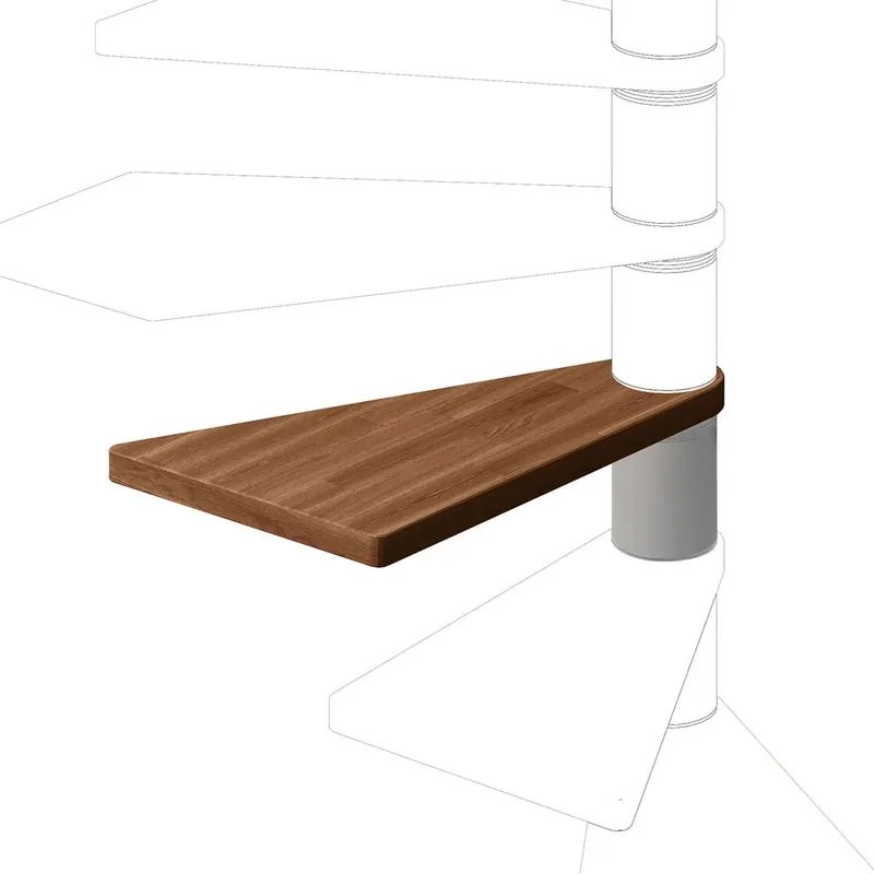 Gradino Nara in legno noce grigio L 890 mm H 230 mm