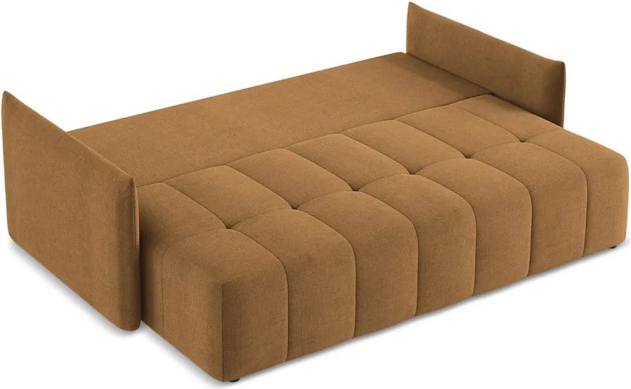 Divano color terracotta allungabile/con contenitore 225 cm Moku – Makamii