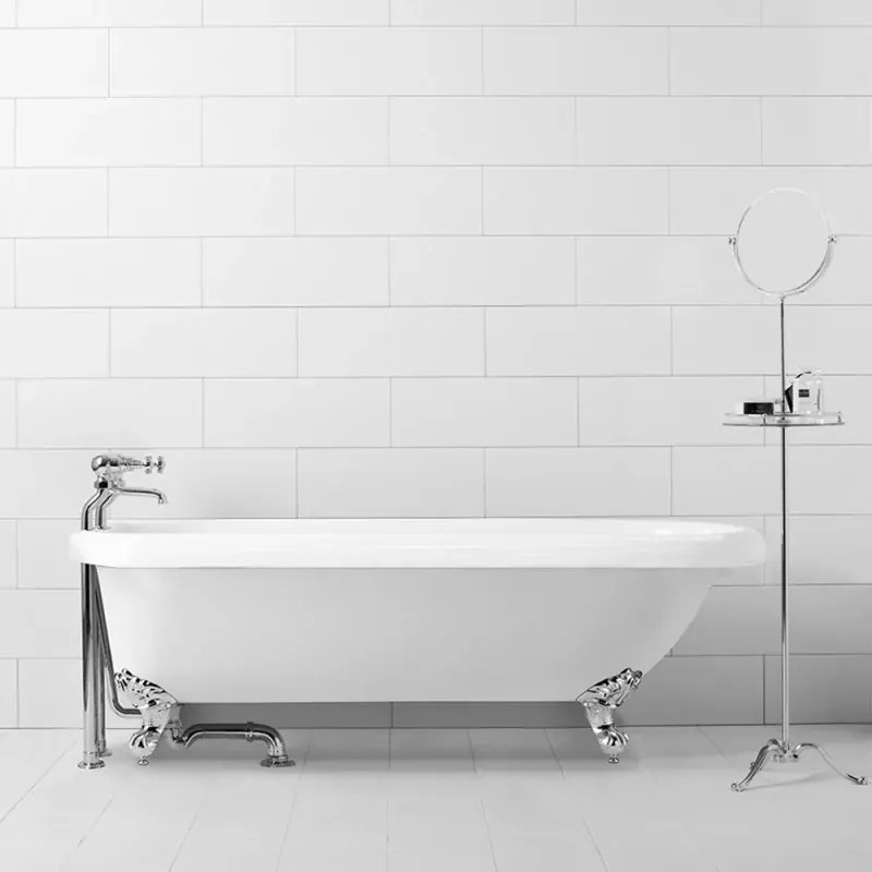Vasca da bagno freestanding classica 177x79,5 Piedini cromo a zampa daquila regolabili Ann