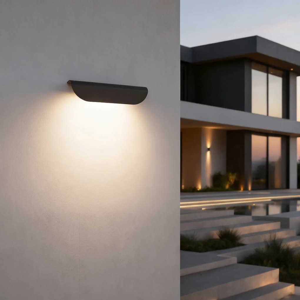 Applique Lineare 12W Monodirezione IP65 CCT con LED OSRAM - Nera