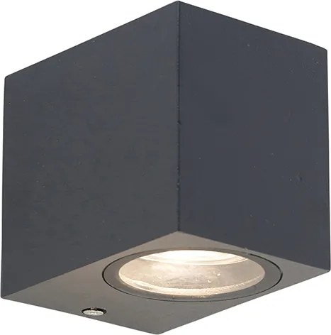 Lampada da parete moderna grigio scuro IP44 - Baleno