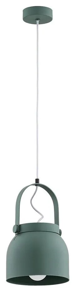 Argon 8283 - Lampadario a sospensione con filo LOGAN 1xE27/15W/230V diametro 20 cm verde