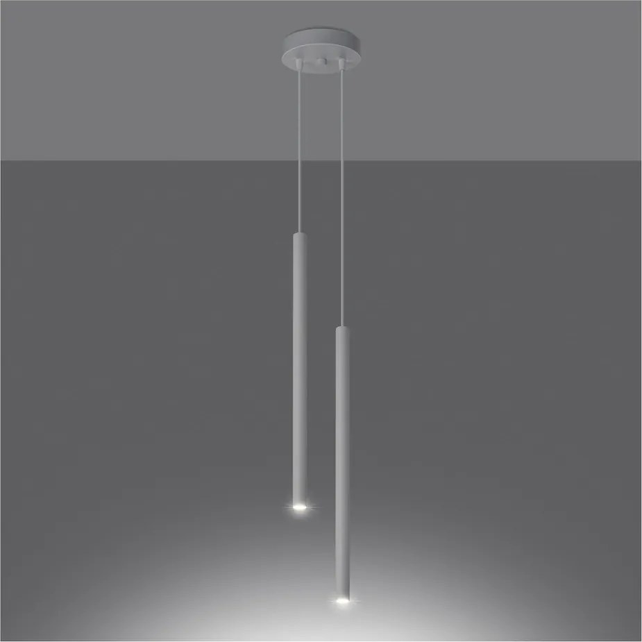 Lampadario bianco in metallo ø 15 cm Fideus – Sollux