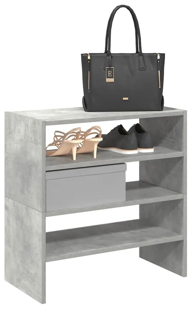 Scarpiere 2 Pz Impilabili Grigio Cemento 60x30x30,5 Cm /