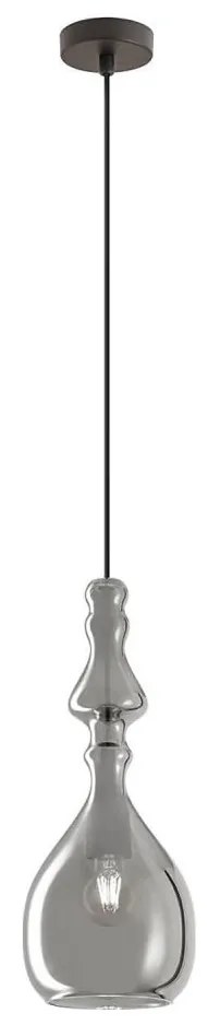 Redo 01-2938 - Lampadario a sospensione su cavo AMBIX 1xE27/42W/230V Ø 18 cm grigio